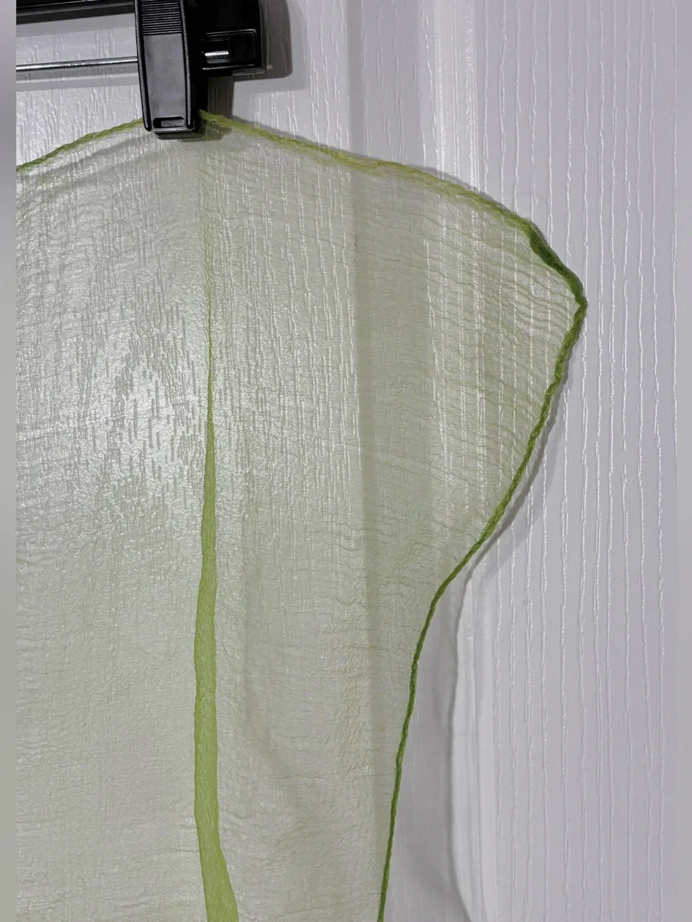 Vintage 2 Pc Mid Century Chiffon Square Scarf Lot Green Brown Sheer 25”